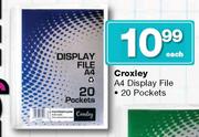Croxley A4 Display File-20 Pockets Each