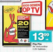 Flip File A4 Vertoonleer-Elk
