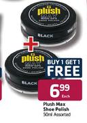 Plush Max Shoe Polish Assorted-50ml Each