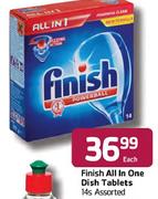 Finish All In One Dish Tablets Assorted-14's Each