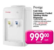 Prestige Cold Only Compressor Cooled Tabletop Water Dispenser (PRTWD-100C)-Each