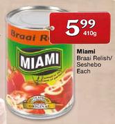 Miami Braai Relish/Seshebo-410g Each