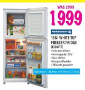 Kelvinator White Top Freezer Fridge(K120STF)-138Ltr
