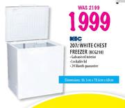 KIC White Chest Freezer(KCG210)-207Ltr