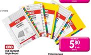 Aro File Dividers Bright Board-5 Tab Per Pack (34573)