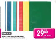 Donau 10 Pack A4 Quotation Folders Per 10 Pack (7200)