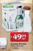 Country Kitchen Glass Drink Set-7 Piece Per Set