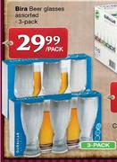 Bira Beer Glasses Assorted 3 Pack-Per Pack