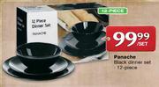 Panache Black Dinner Set-12 Piece Per Set