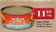 Cape Point Tuna Chunks In Oil/Brine-170gm Each