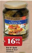 Pot O' Gold Sweet & Sour Gherkins-670gm