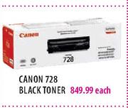 Canon 728 Black Toner-Each