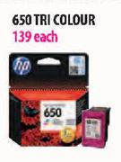HP 650 Tri Colour Each