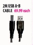 USB A-B Cable-2m Each