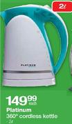 Platinum 360Deg. Cordless Kettle-2Ltr
