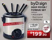 byD:sign Deep Fryer/Fondue Set (DF1000)