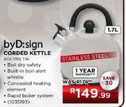 byD:sign Corded Kettle-1.7 LTr (BCK1705TSK)