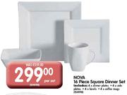 Nova 16 Piece Square Dinner Set