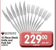 Eetrite 12 Piece Steak Knife And Fork Set