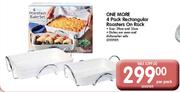 One More 4 pack Rectangular Roaster On Rack Pack