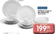 Primaries 20 Piece Coupe Or Rim Dinner Set