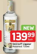 Smirnoff Liqueur Assorted-750ml Each