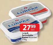 Lurpak Spreadable Butter Assorted-250g Each