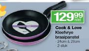 Cook & Love Kleefvrye Braaipanstel-2 Stuk Per Stel