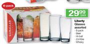 Liberty Glasses Assorted-6 Per Pack