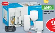 Garden Party Drink Set-12 Piece Per Set