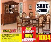 Antoinette 9 Piece Imbuia Dining Room Suite
