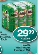 Nestle Milo/Nesquik Flavoured Milk-6x250ml