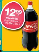 Coca-Cola Regular/Light/Zero/Tab-2ltr Each