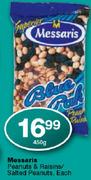 Messaris Peanuts & Raisins/Salted Peanuts-450g Each