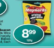 Beacon Maynards Wine Gums/Enerjelly Babies Assorted-125g Each