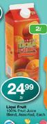 Liqui Fruit 100% Fruit Juice Blend Assorted-2ltr Each