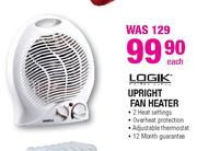 Logik Upright Fan Heater-Each