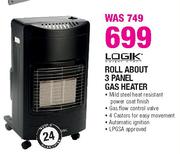 Logik Roll About 3 Panel Gas Heater