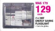 Energy Saving Floodlight-2x20W Each