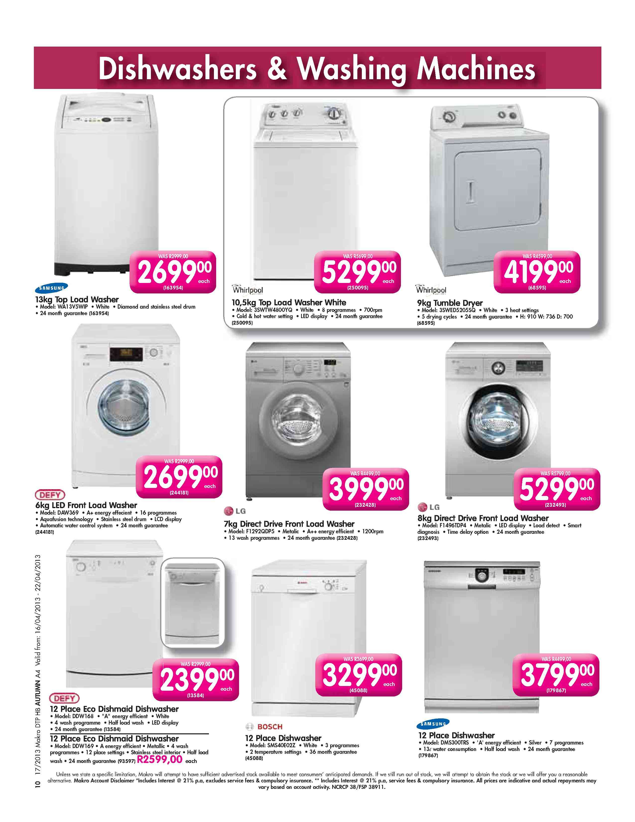 Special Defy 12 Place Eco Dishmaid Dishwasher (DDW168)Each — www