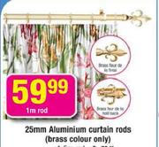 25mm Aluminium Curtain Rod-2m