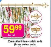 25mm Aluminium Curtain Rod-3m