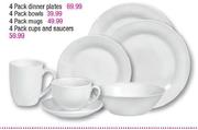 Main Stays Porcelain Dinnerware Side Plates-4 Pack