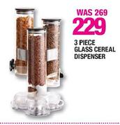 3 Piece Glass Cereal Dispenser