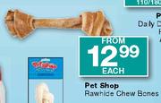 Pet Shop Rawhica Chew Bones-Each
