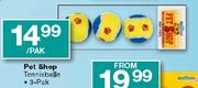 Pet Shop Tennisballe 3-Pak Per Pak