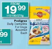 Pedigree Daily Dentastix For Dogs Assorted 110/180/270g Each