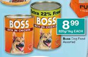 Boss Dog Food Assorted-820g/1Kg Each