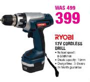 Ryobi 12V Cordless Drill-Each