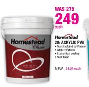 Homestead 20L Acrylic PVA-Each